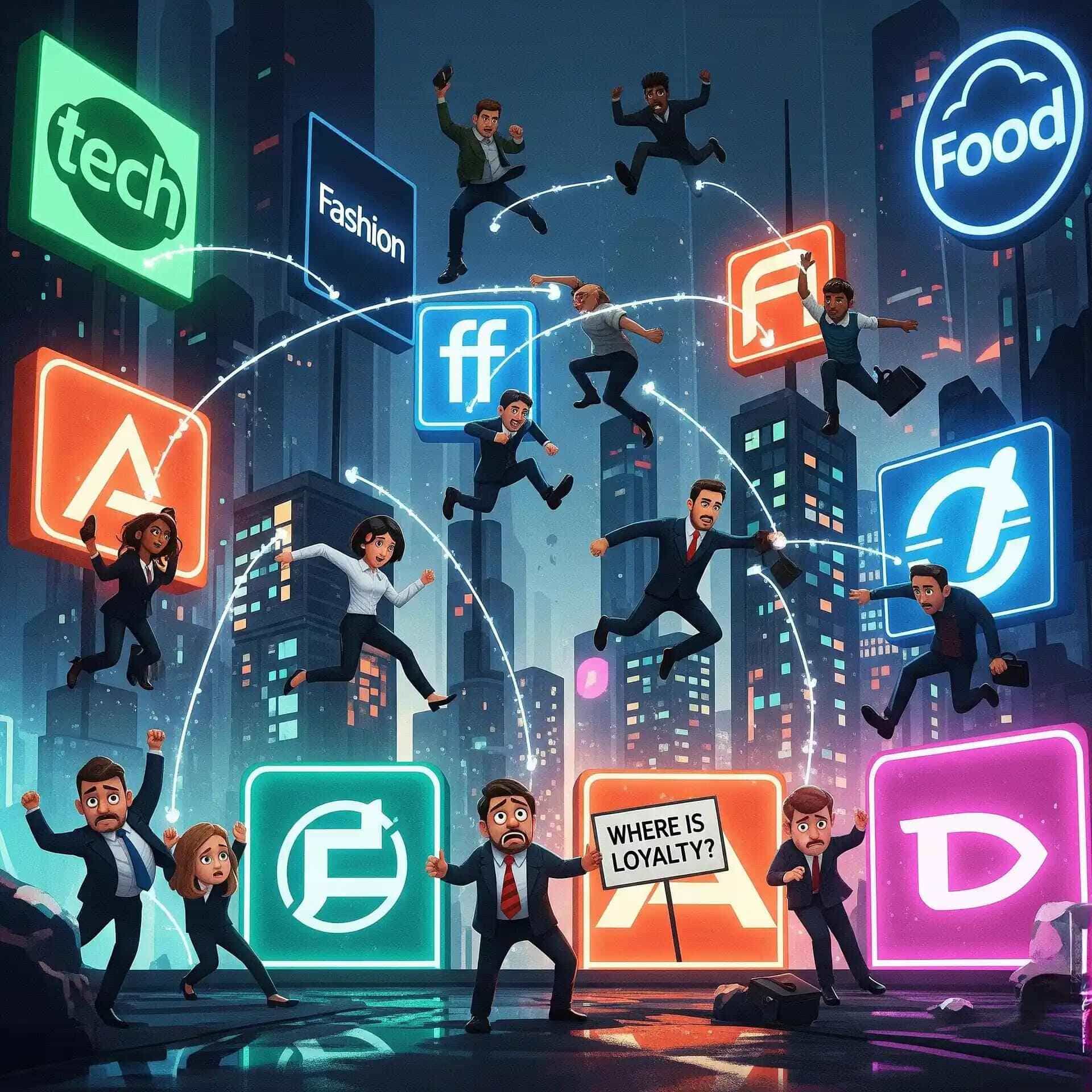 Customer abandoning brand loyalty to explore competitor offerings